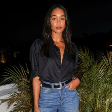 Laura Harrier's Chic 2024 Updates Make This the Most Perfect Jeans-and-Shirt Outfit Ever
