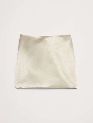 Satin Mini Skirt