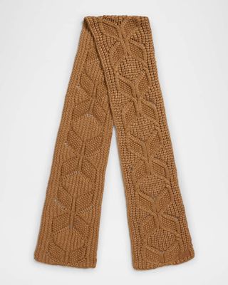 Cable Knit Acrylic Scarf