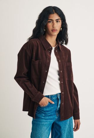 Brown Cord Overshirt