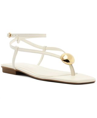 Arezzo, Zuri Square Toe Flat Sandals