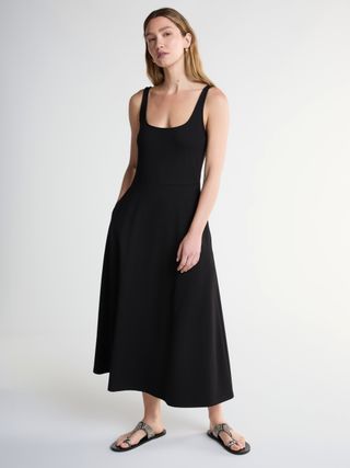 Scoop, Scoop Women’s Ponte Maxi Dress With Square Neck, Sizes Xs-Xxl