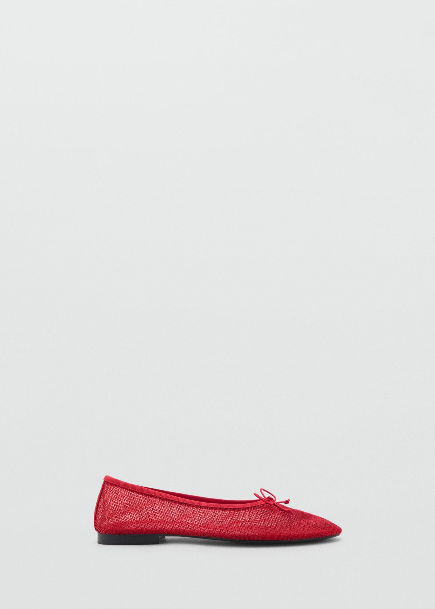 MANGO, Mesh Ballet Flats 