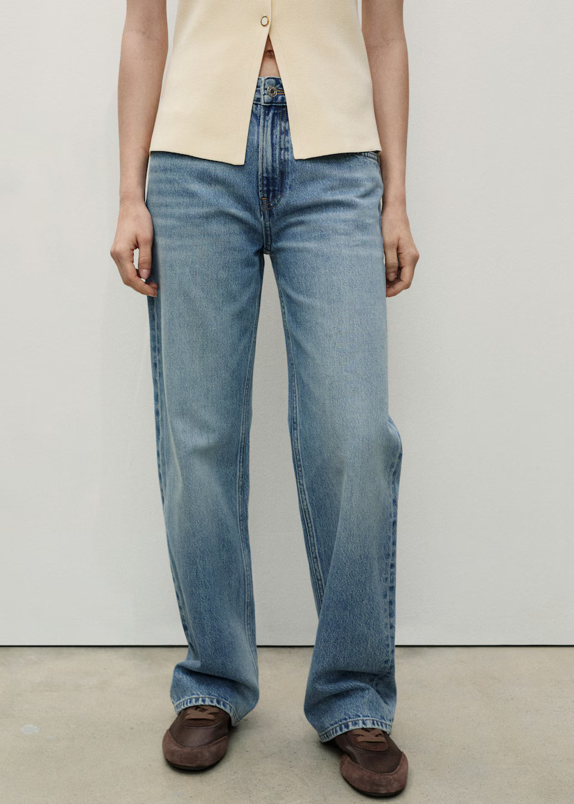 MANGO, Miami Medium-Rise Straight-Fit Jeans - Women | Mango United Kingdom