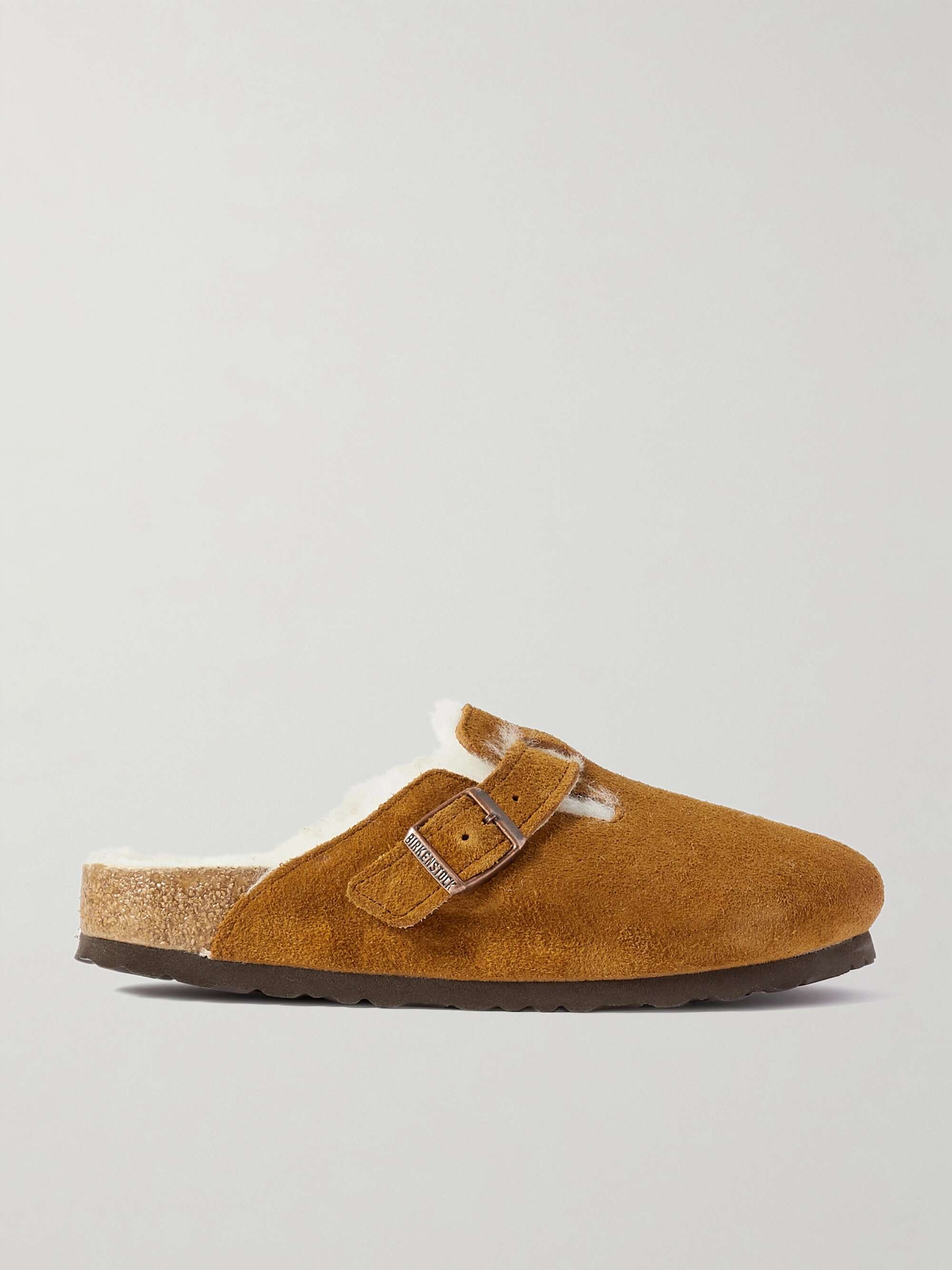 Boston Shearling-Lined Suede Clogs