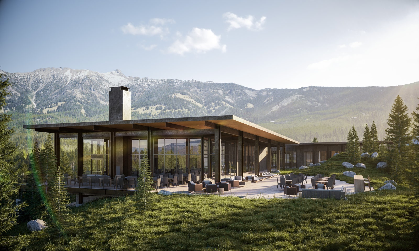 Image may contain Architecture Building Outdoors Shelter Grass Plant House Housing Porch Hotel Nature and Scenery